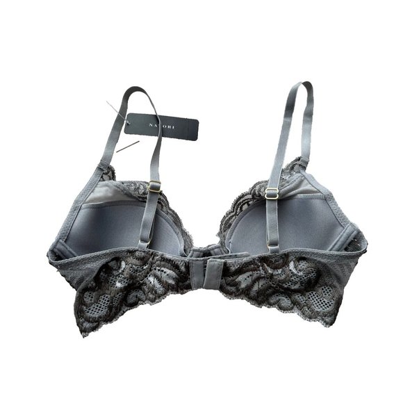 Natori 730023 Feathers Contour Plunge Bra Stone / Fog ( 32D ) - Picture 4 of 4